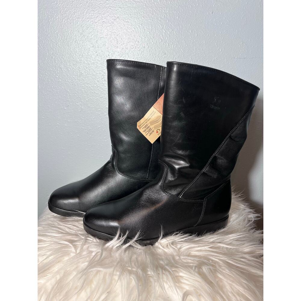 Blondo Fur Lined Butter Soft Waterproof Black Leather Boots Winter Luxe Sz 9